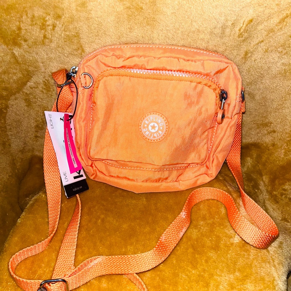 Kipling Vibrant Orange Crossbody Bag